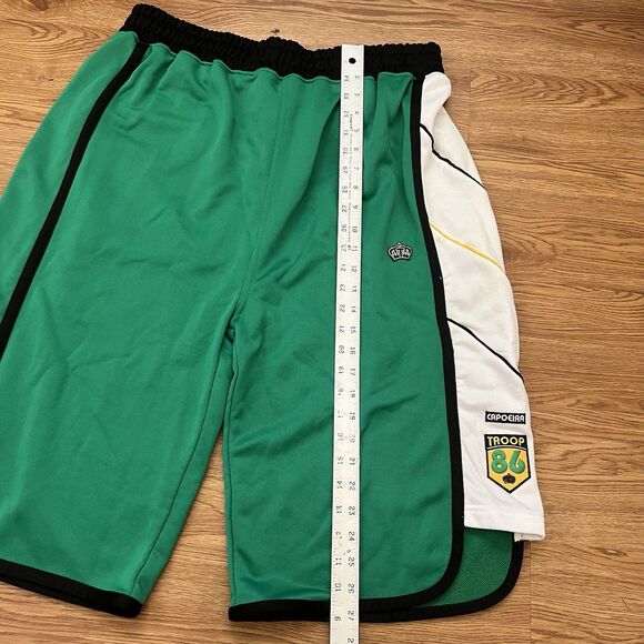 Troop Men’s Swingman Basketball Shorts Capoeira Green White Patched Sz XL - Picture 5 of 9